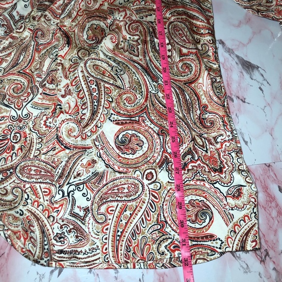 Chico’s paisley print long sleeve Satin Tunic size 2 12/14 - Picture 10 of 10